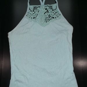 Aeropostale light teal summertime tank/crop top